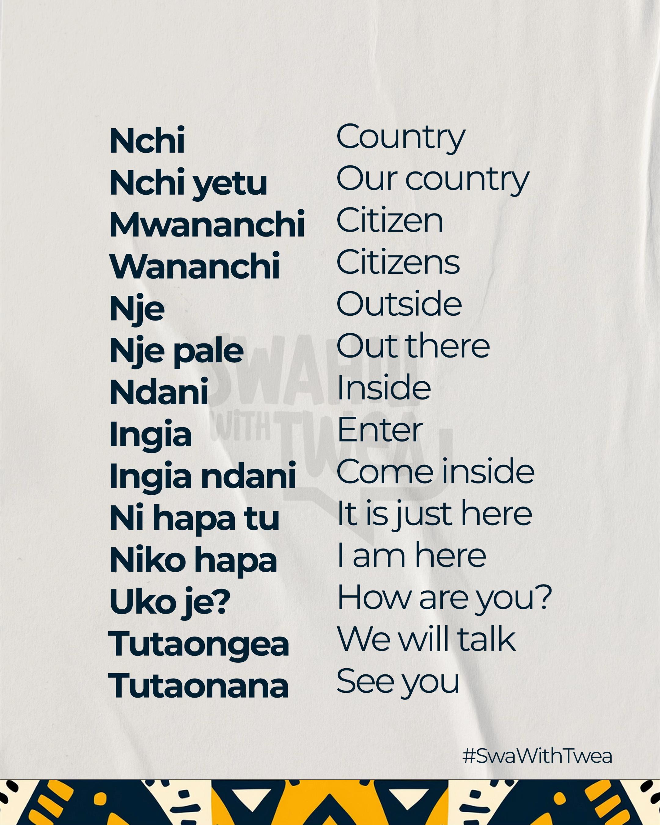 @Swahili With Twea