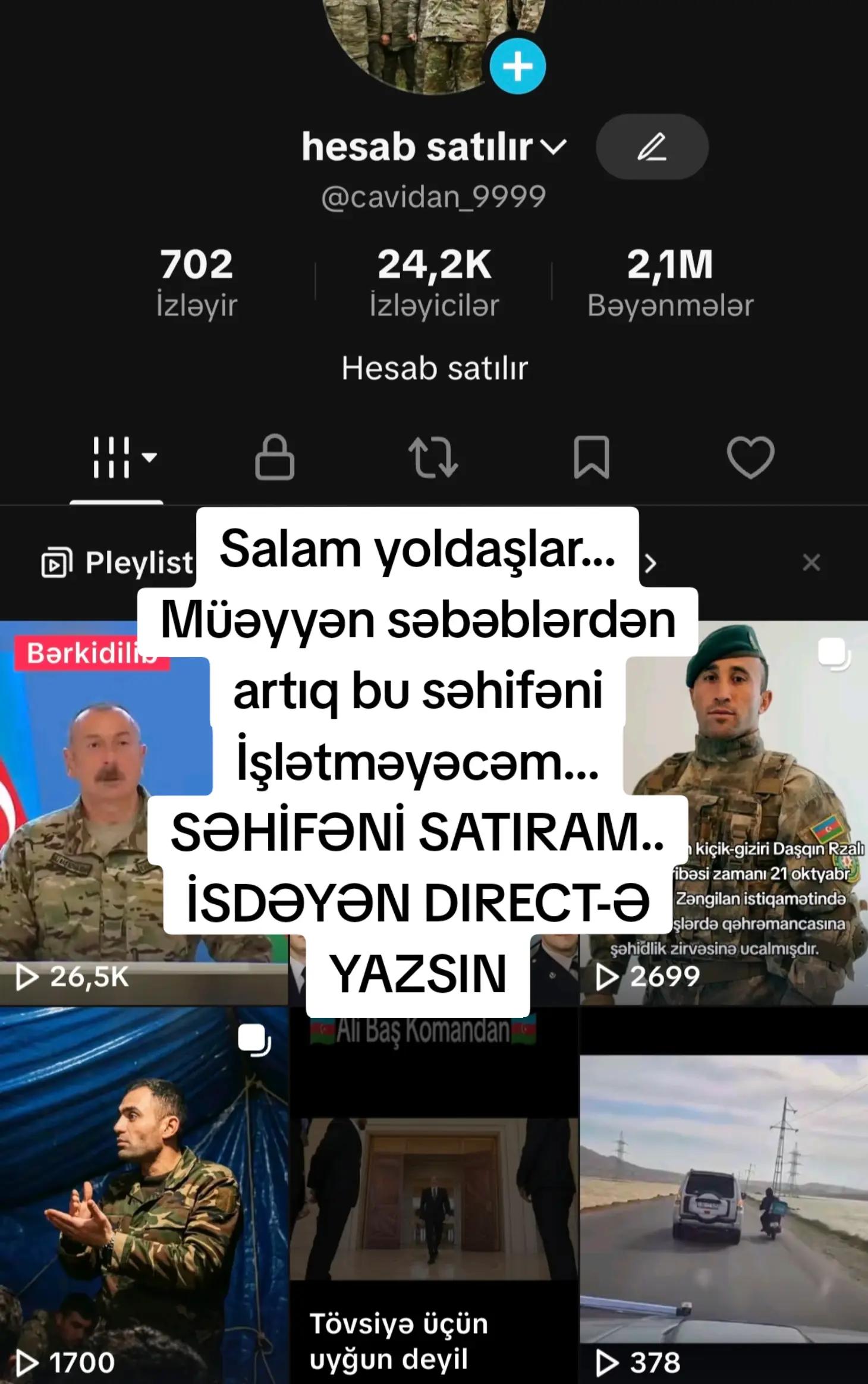 @hesab satılır