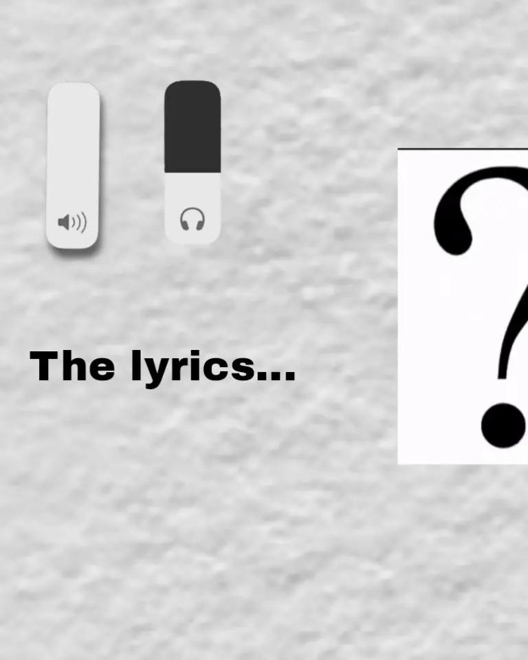 @The lyrics....