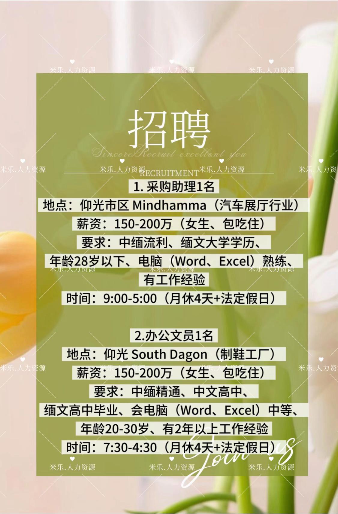 @米乐.人力资源（缅甸）