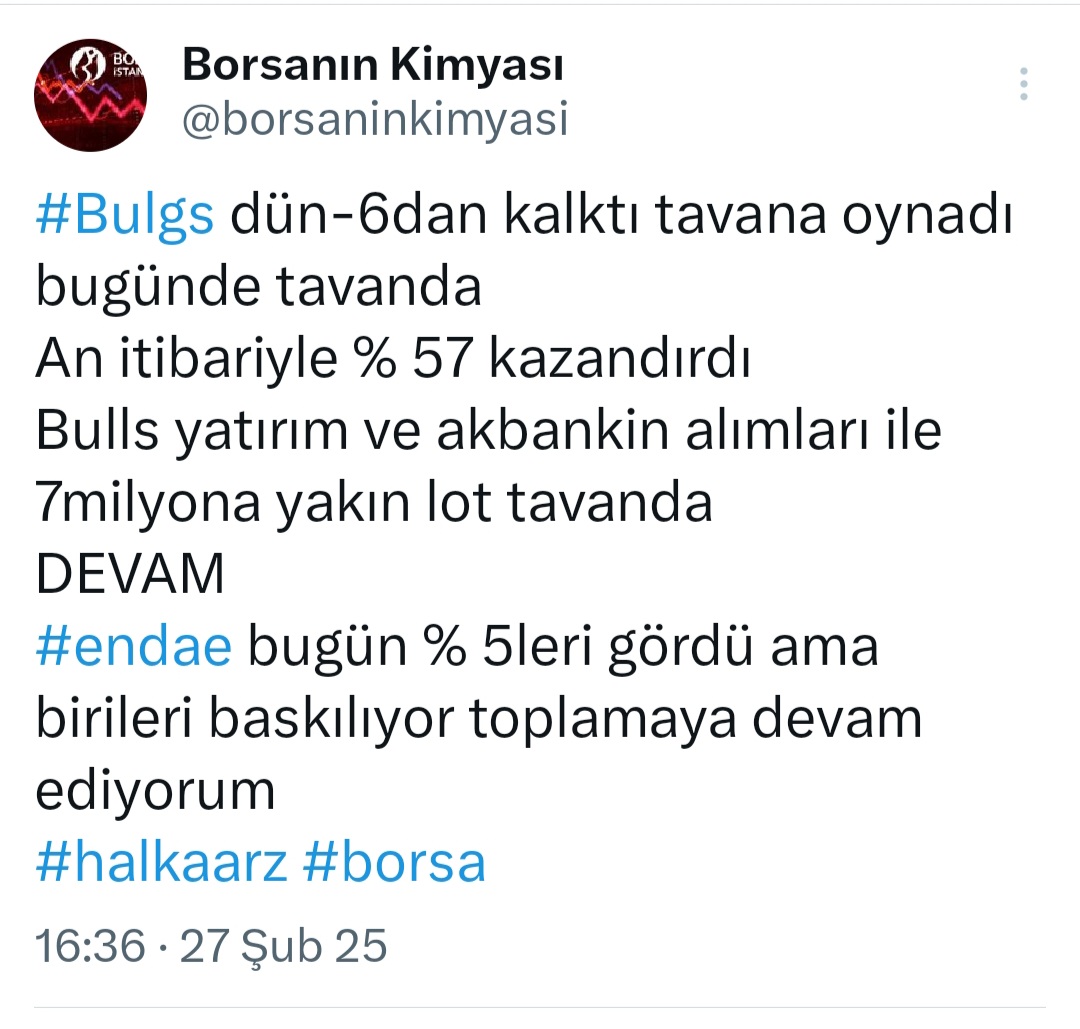 @Borsanın Kimyası
