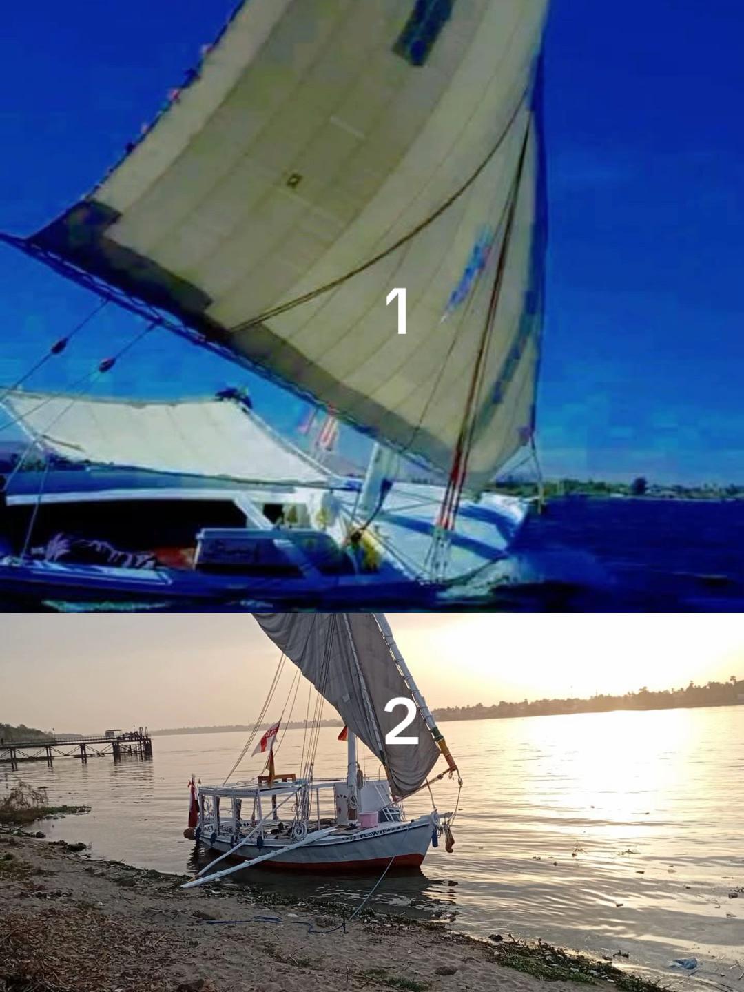 @Felucca on the Nile in Egypt,