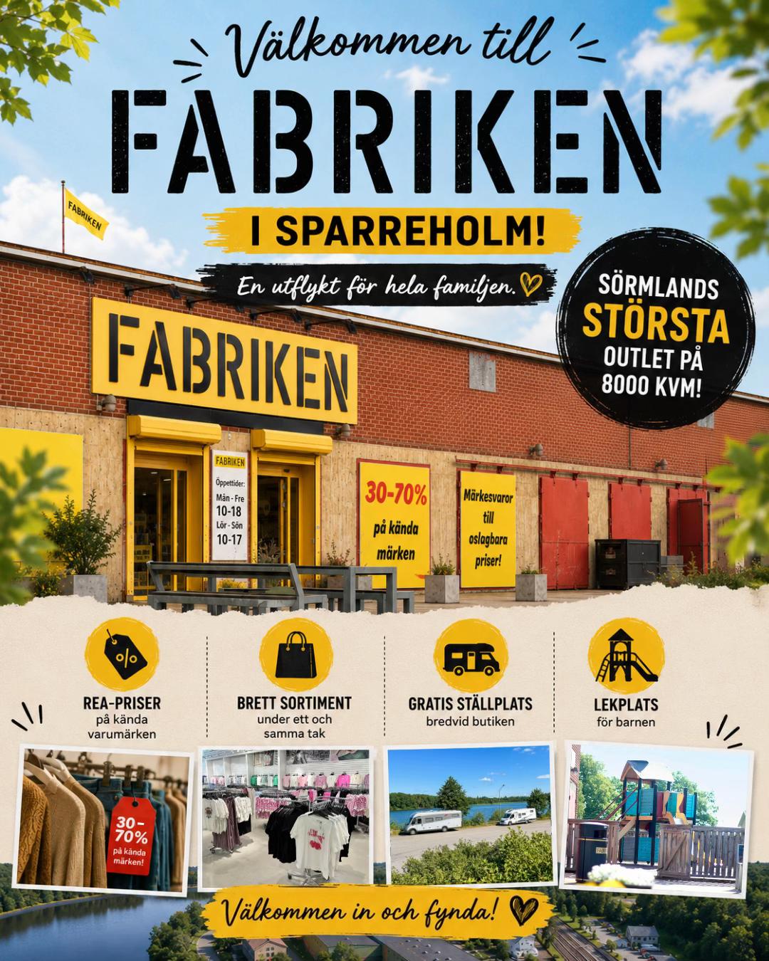 @FABRIKEN – outlet på 8000m² 🛍
