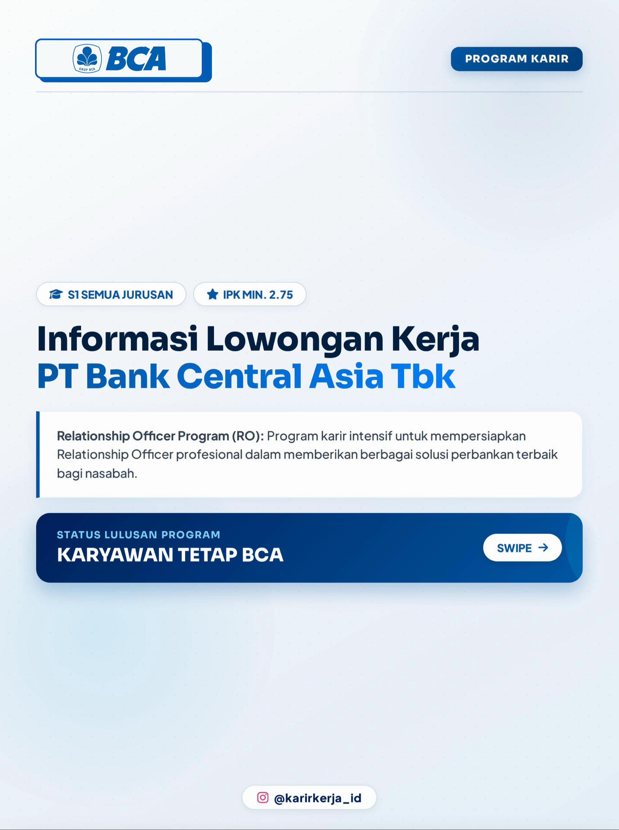 @LOWONGAN KERJA INDONESIA