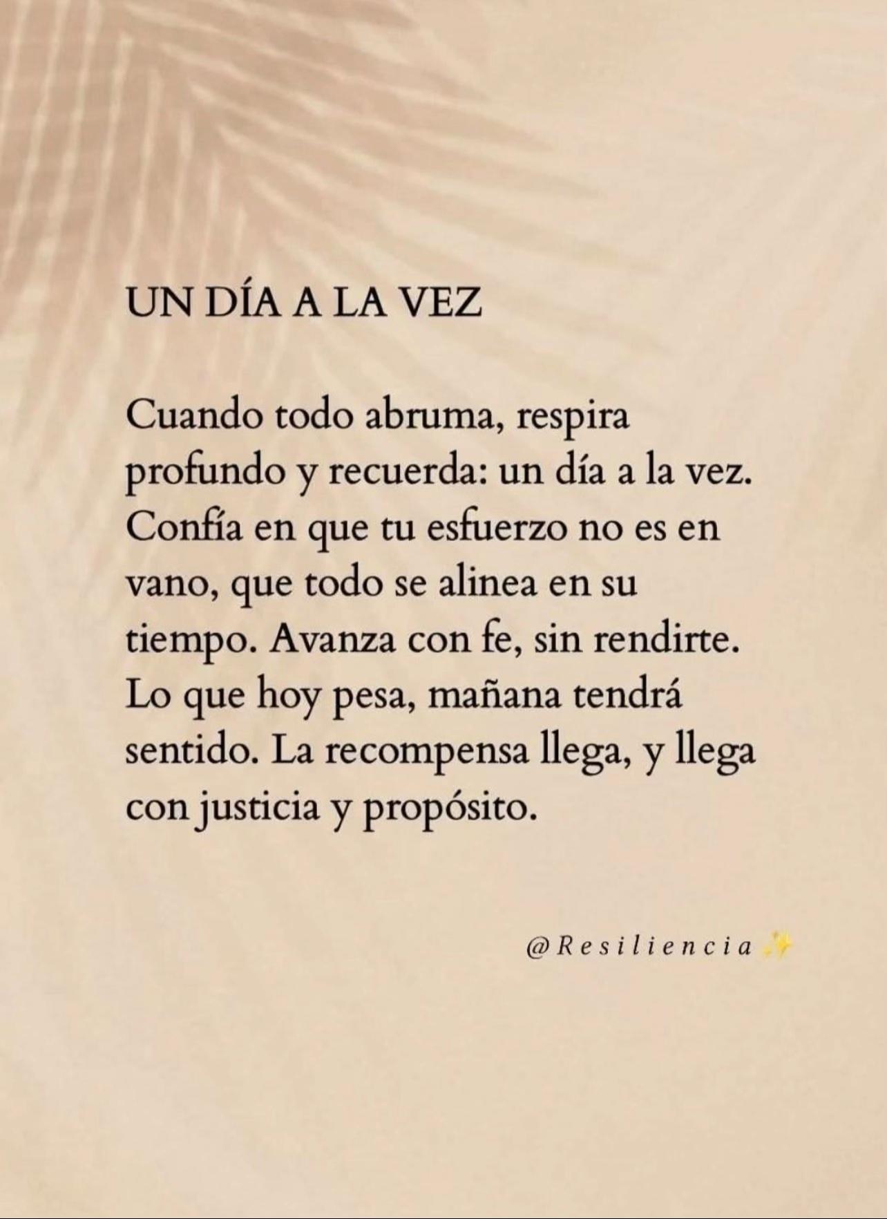 @un dia a la vez…