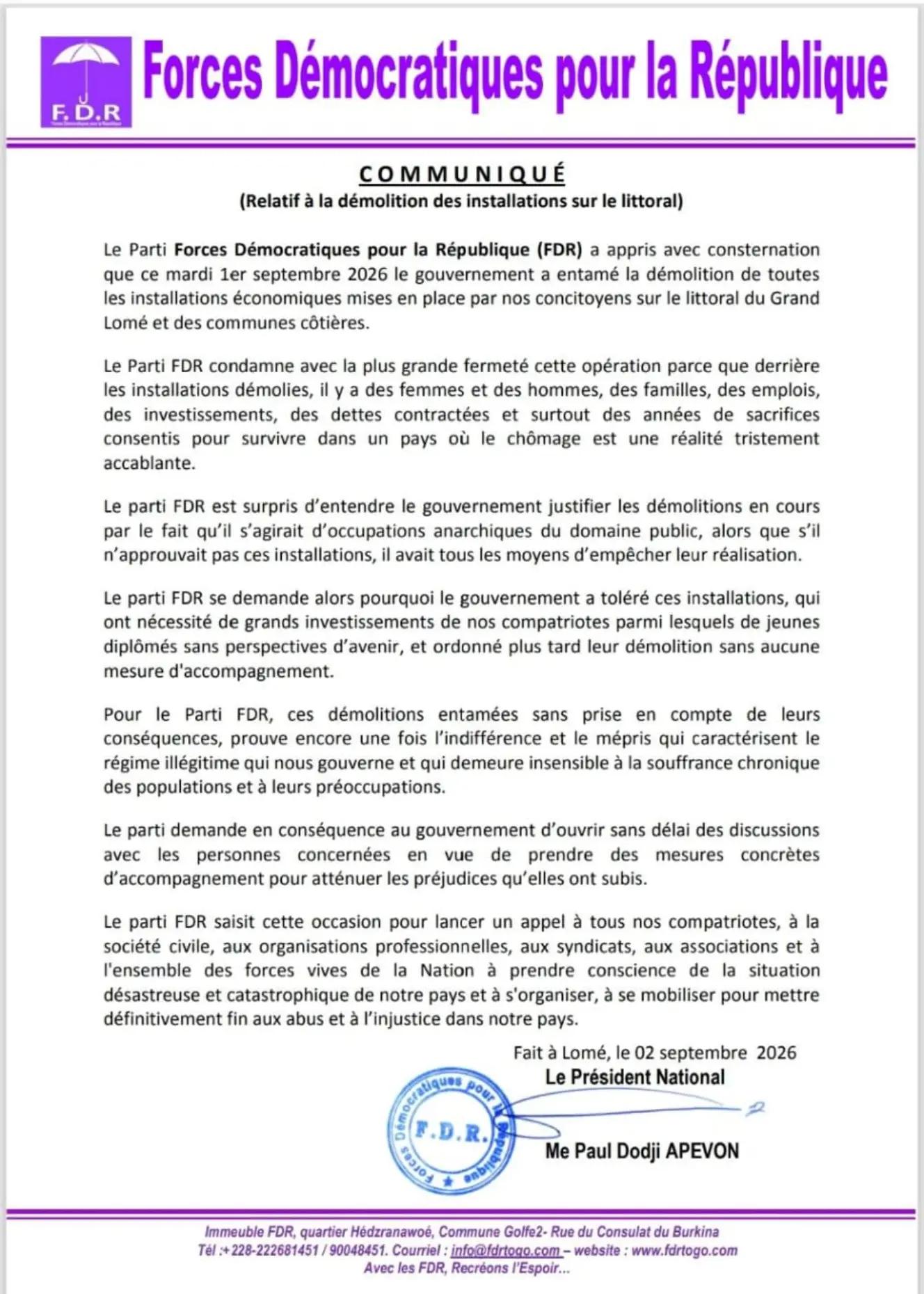 @Parti Politique FDR