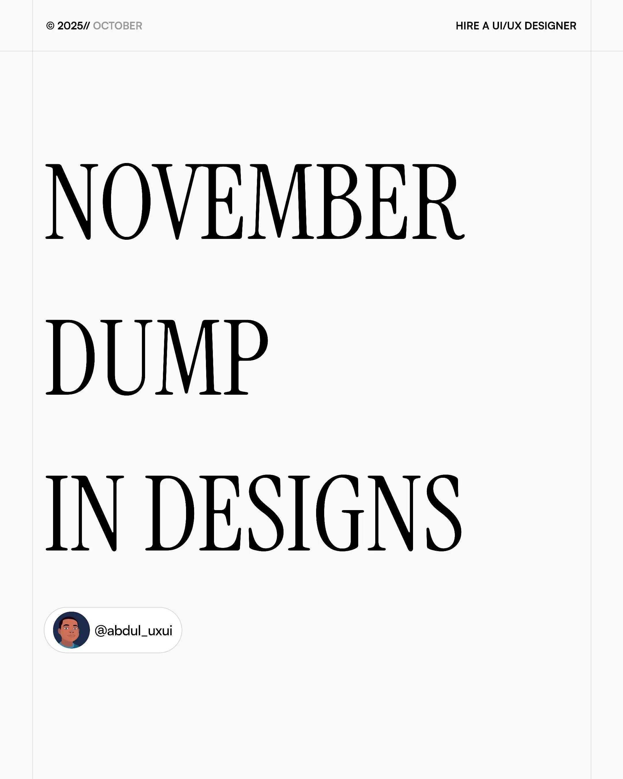 @Abdul &mdash; UI/UX Designer