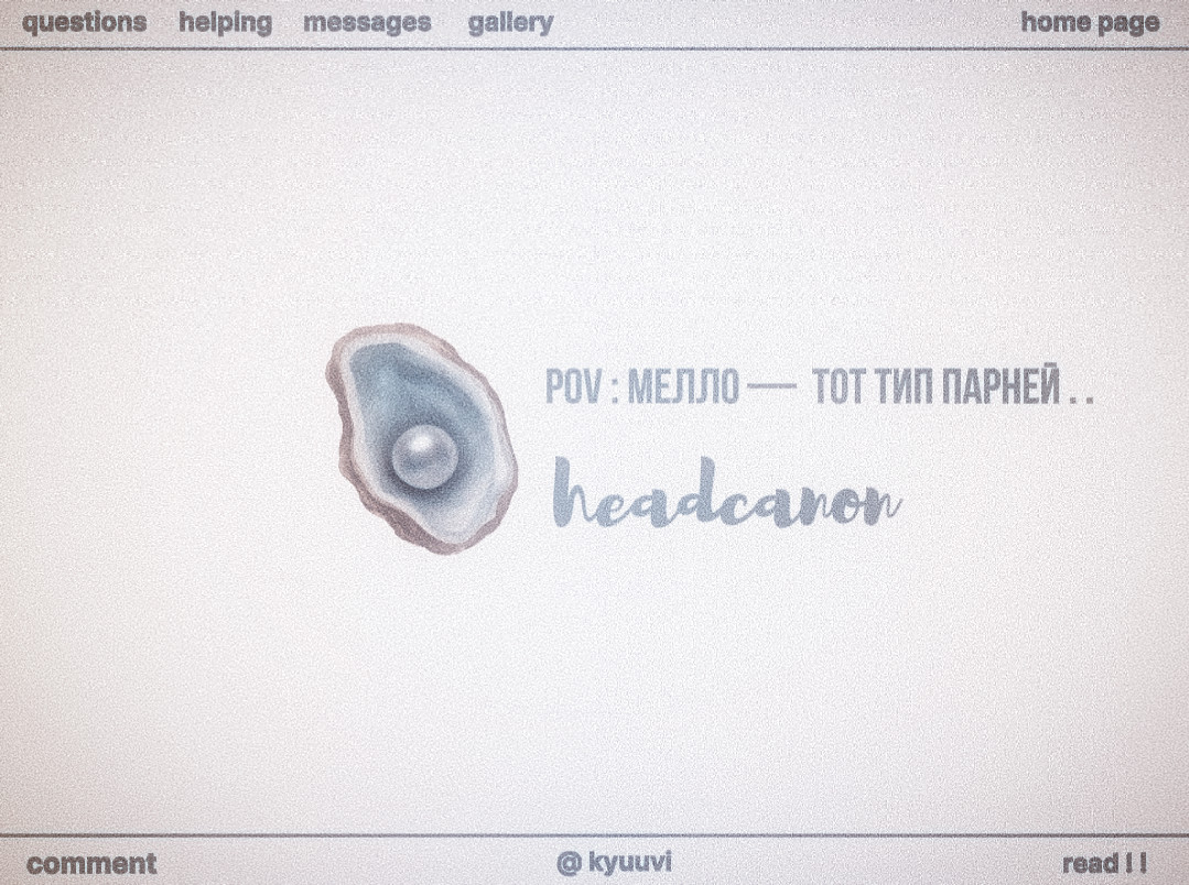 @kyuuvi | headcanons 𓇼