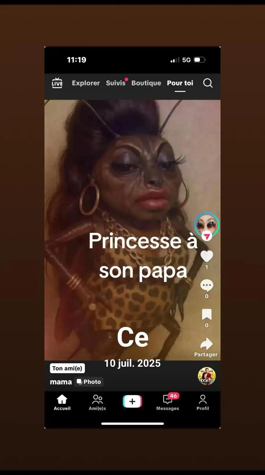 @la princesse à son papa