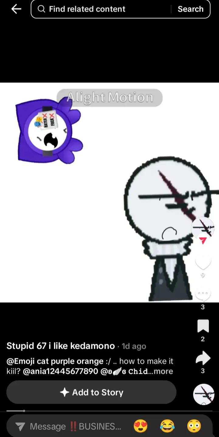 @Emoji cat purple orange