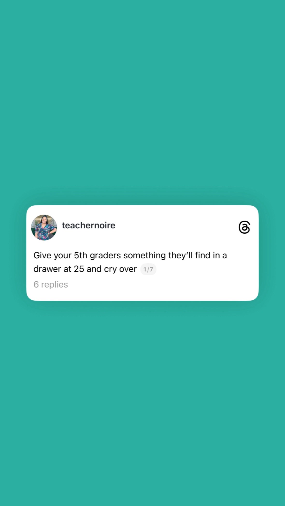 @Teacher Noire