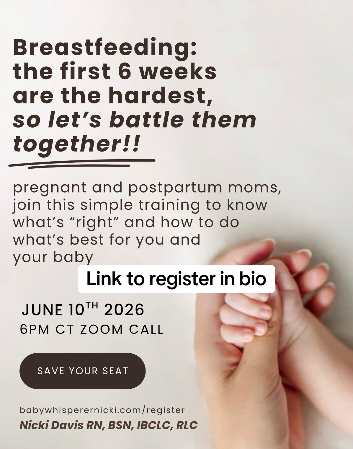 @BabyWhisperer Nicki-RN, IBCLC