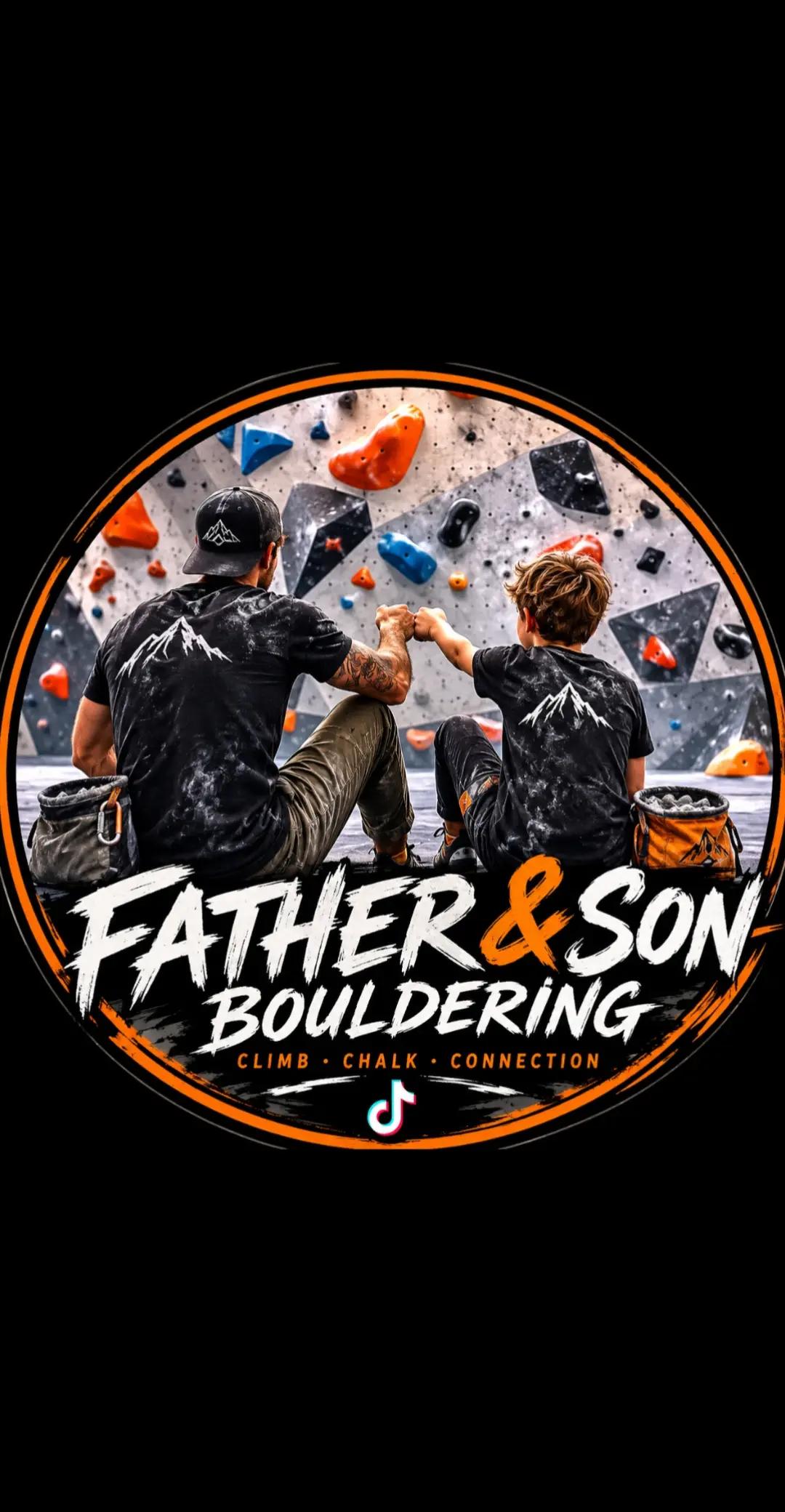 @father son and chalk