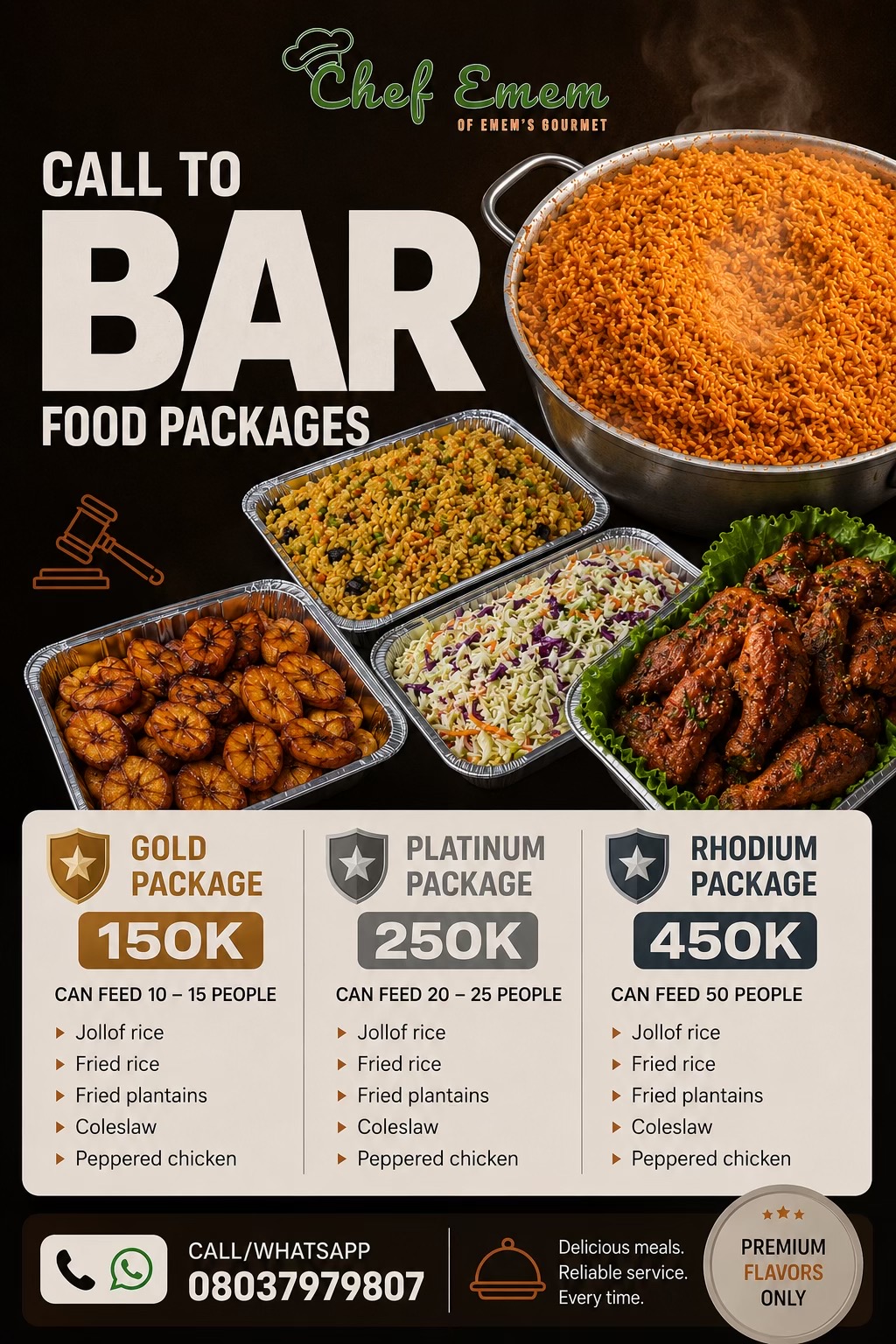 @Chef/food vendor/caterer
