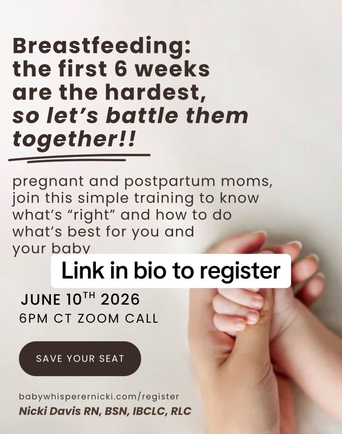 @BabyWhisperer Nicki-RN, IBCLC