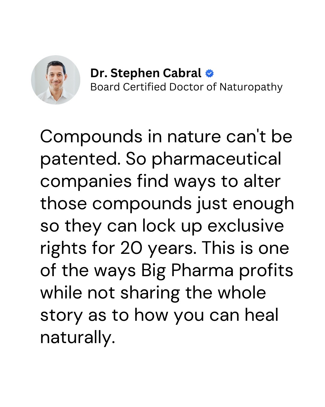 @Dr. Stephen Cabral