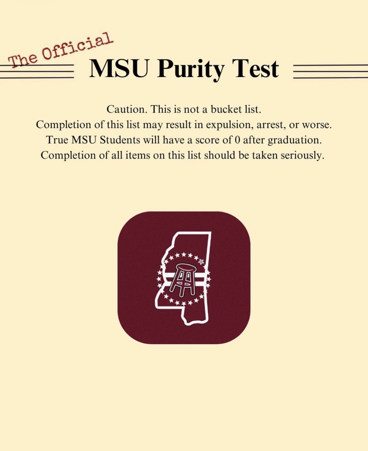 @Hail State Stool