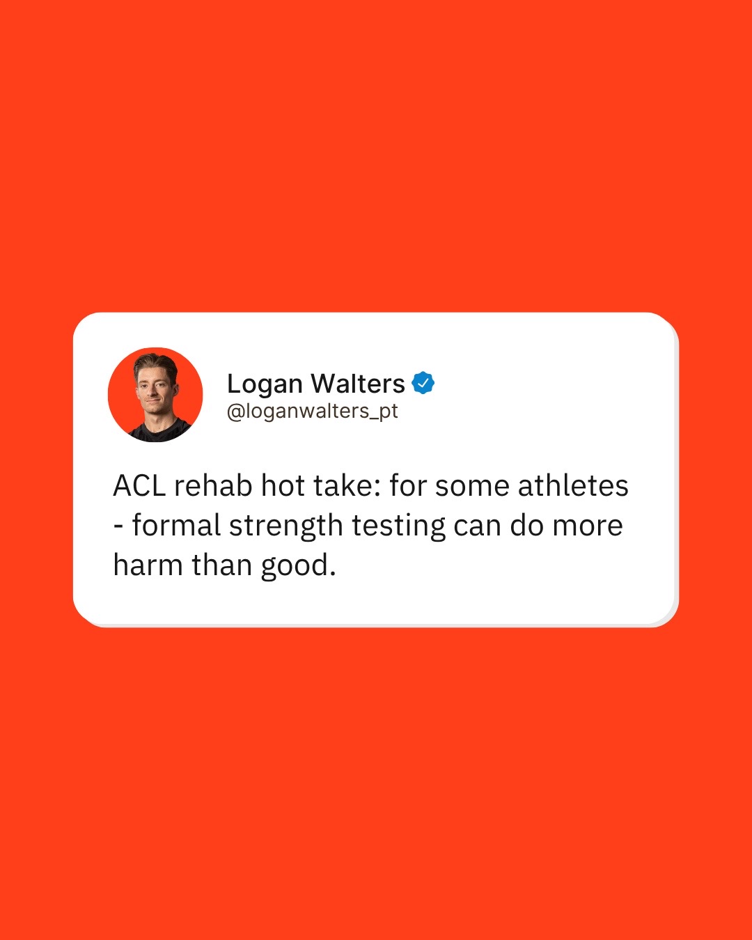 @Logan Walters, DPT: ACL Coach