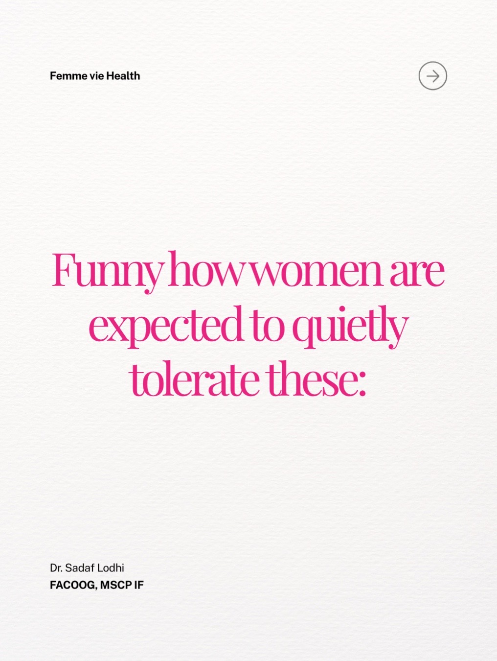 @Dr. Sadaf | OBGYN