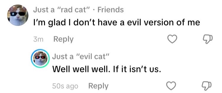 @Just a &ldquo;silly kitty&rdquo;