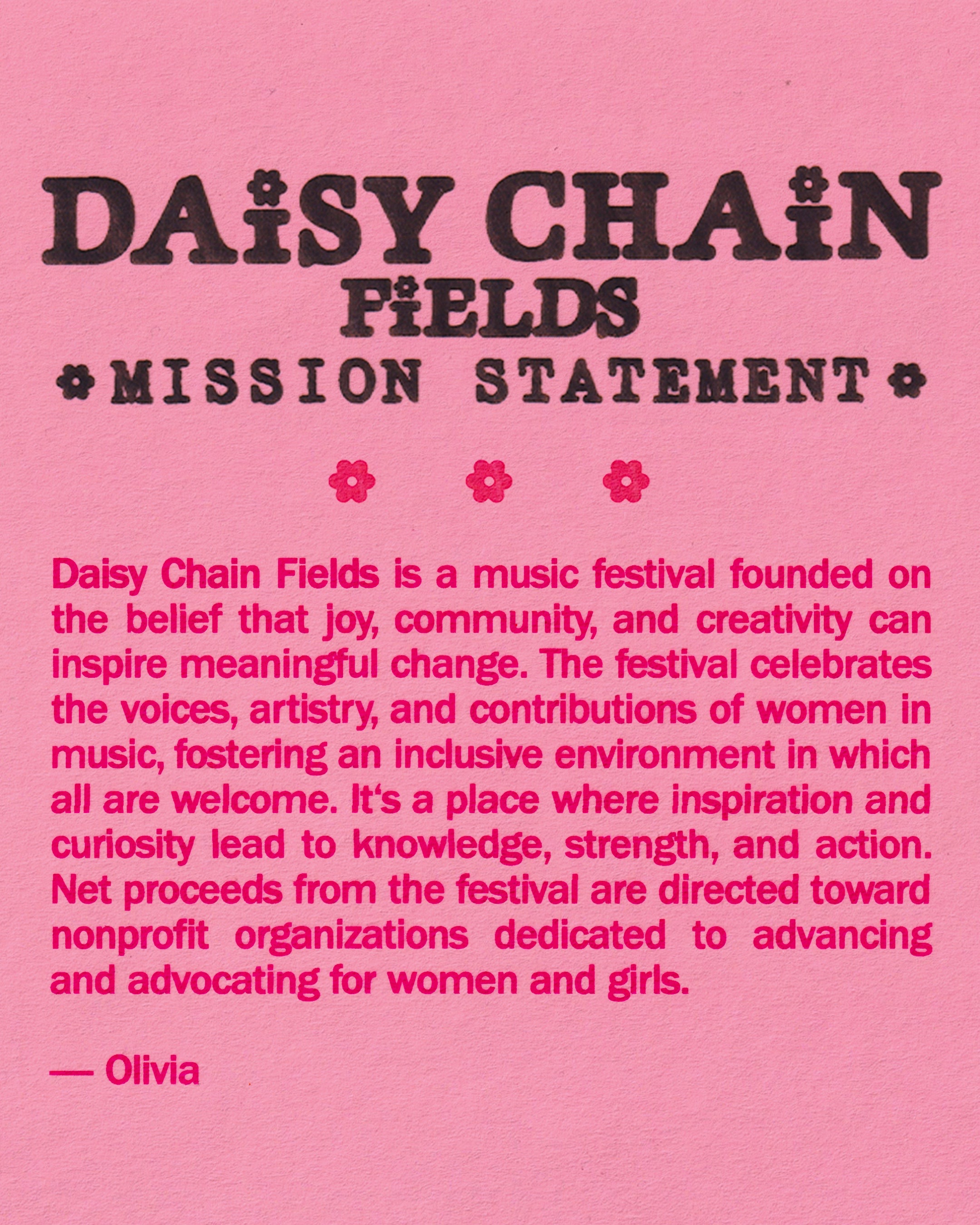 @Daisy Chain Fields