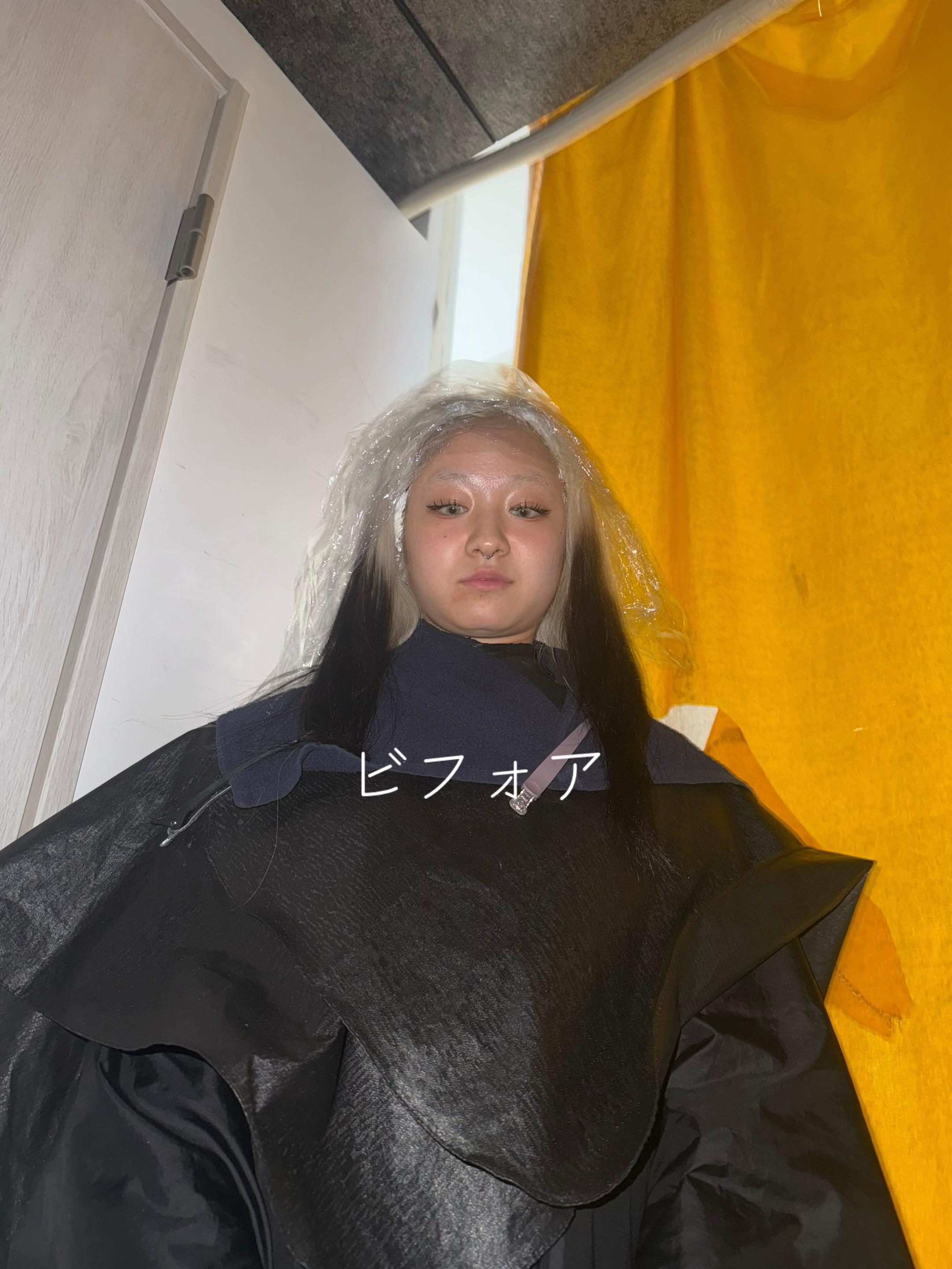 @宙也/原宿/ハイトーンカラー/ハッシュカット/ウルフカット