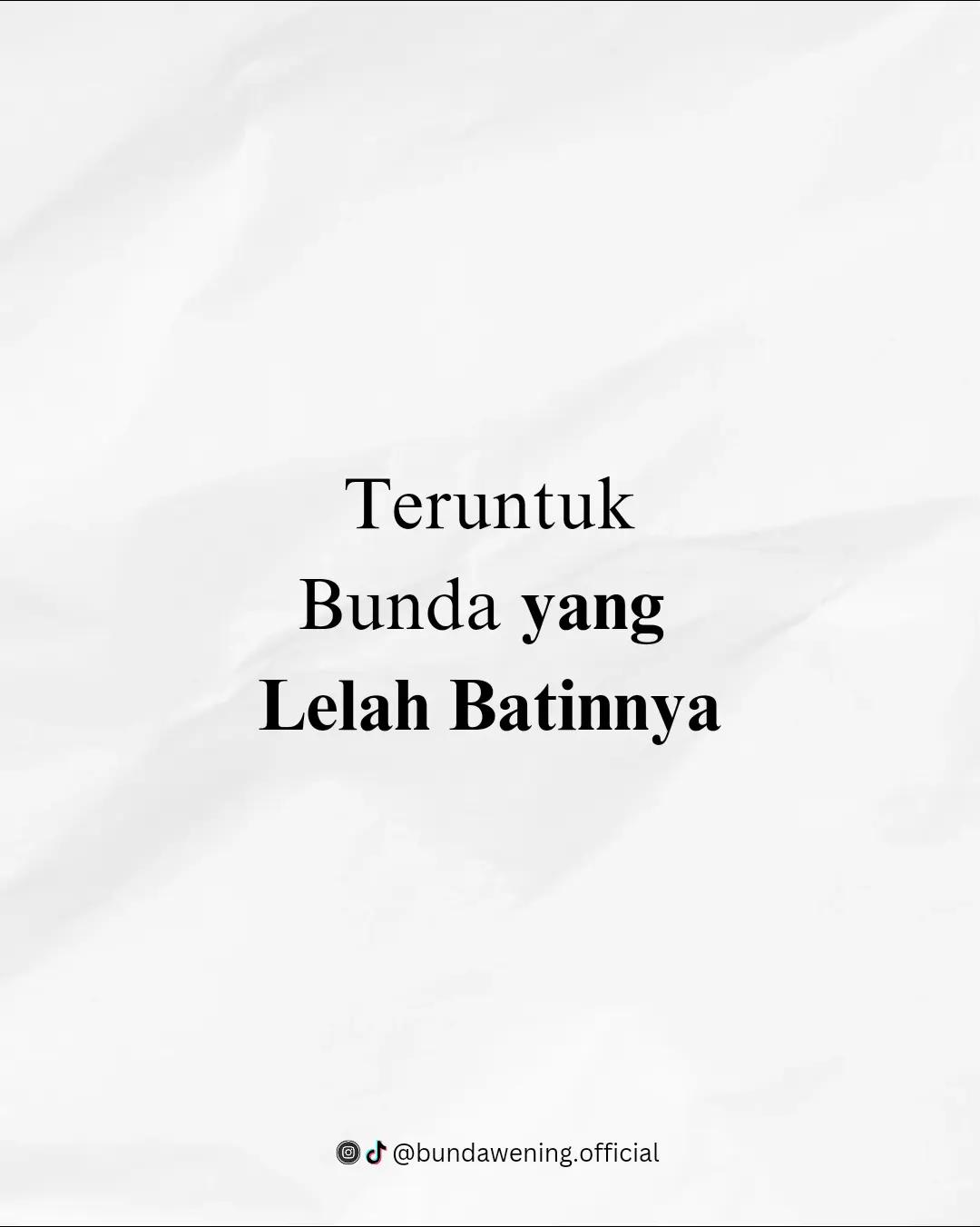 @bunda wening