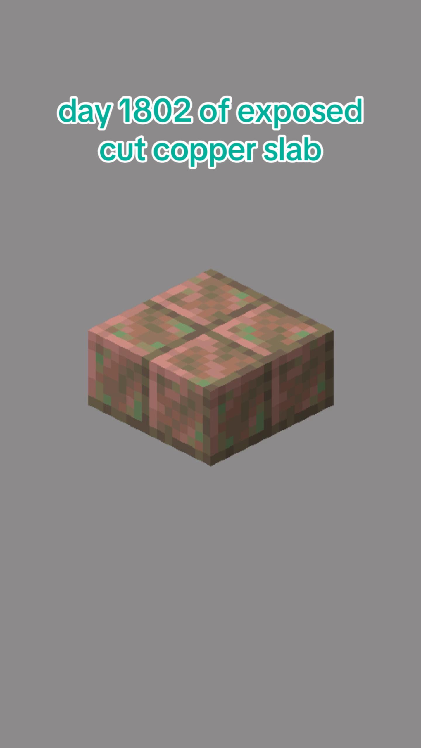 @exposed cut copper slab