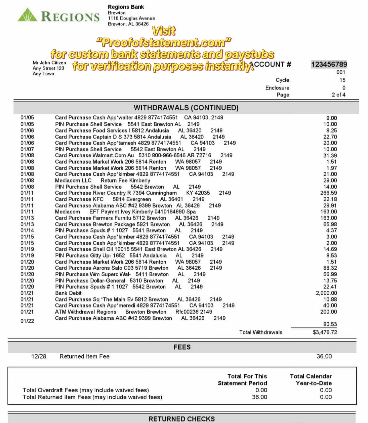 @BANK STATEMENT GENERATOR