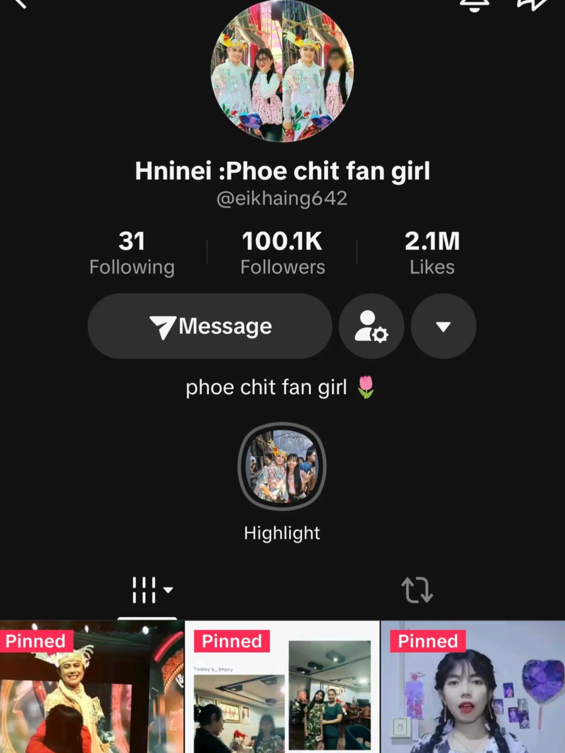 @Hninei :Phoe chit fan girl