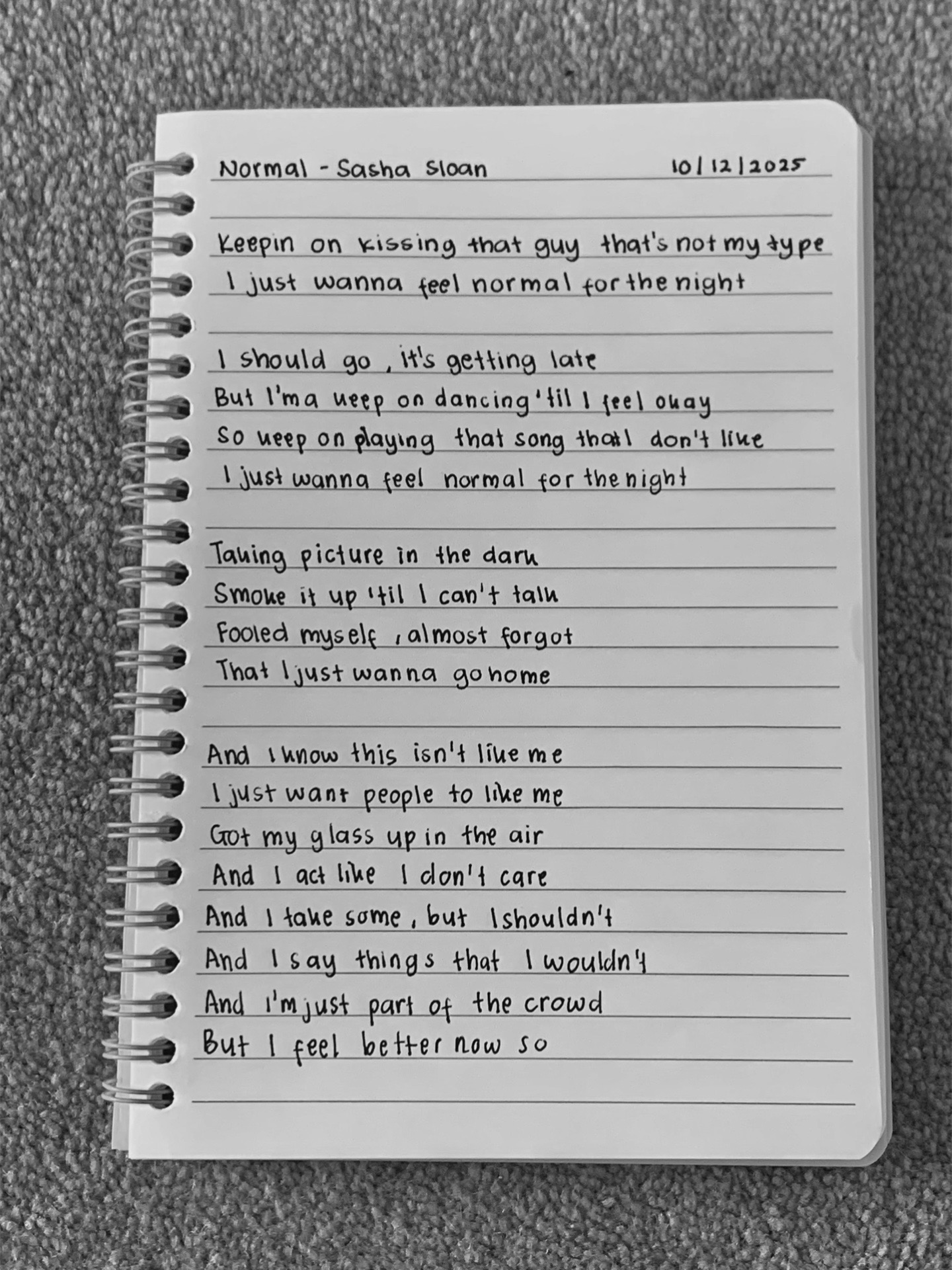 @handwriting lyrics