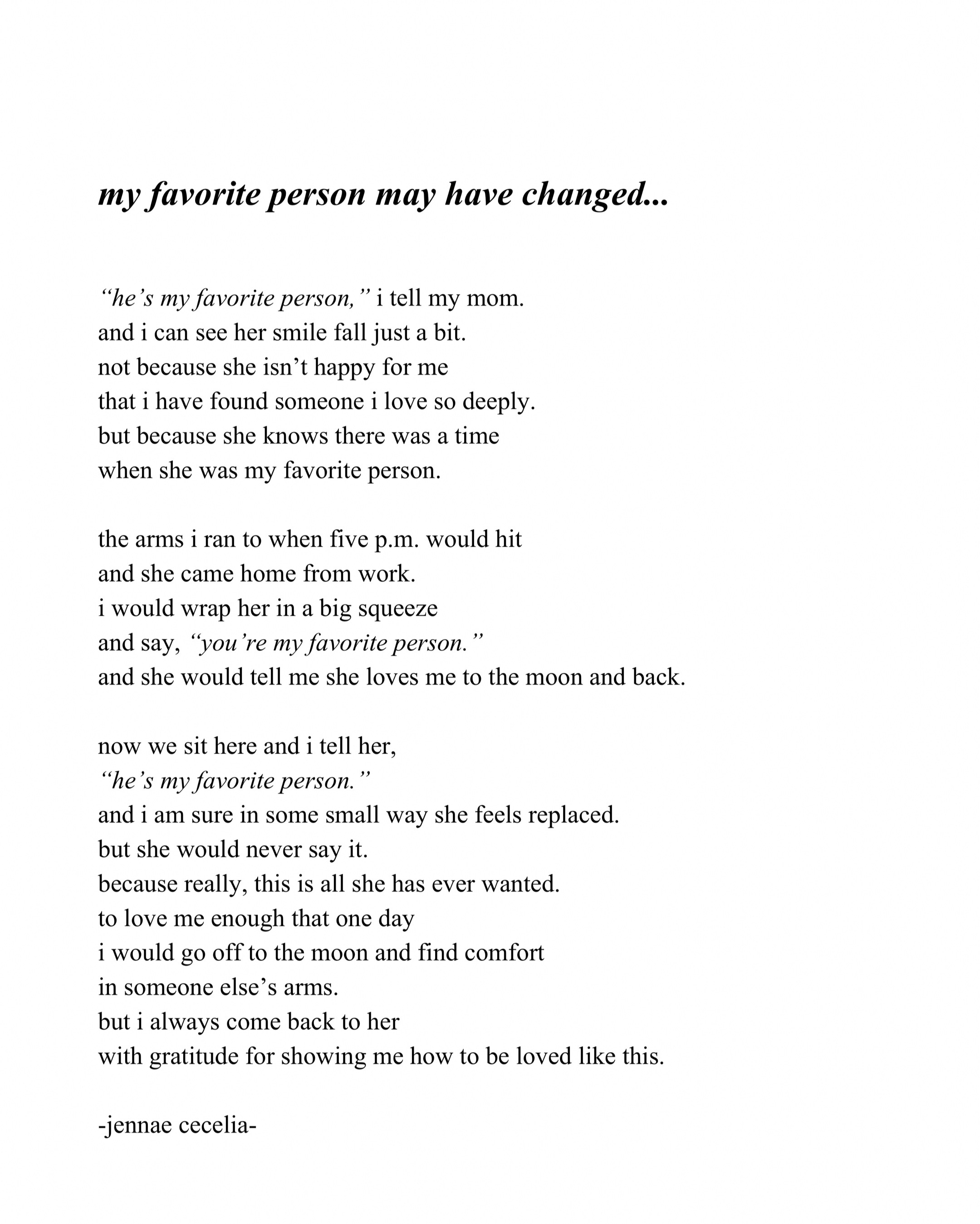 @Jennae Cecelia Poetry