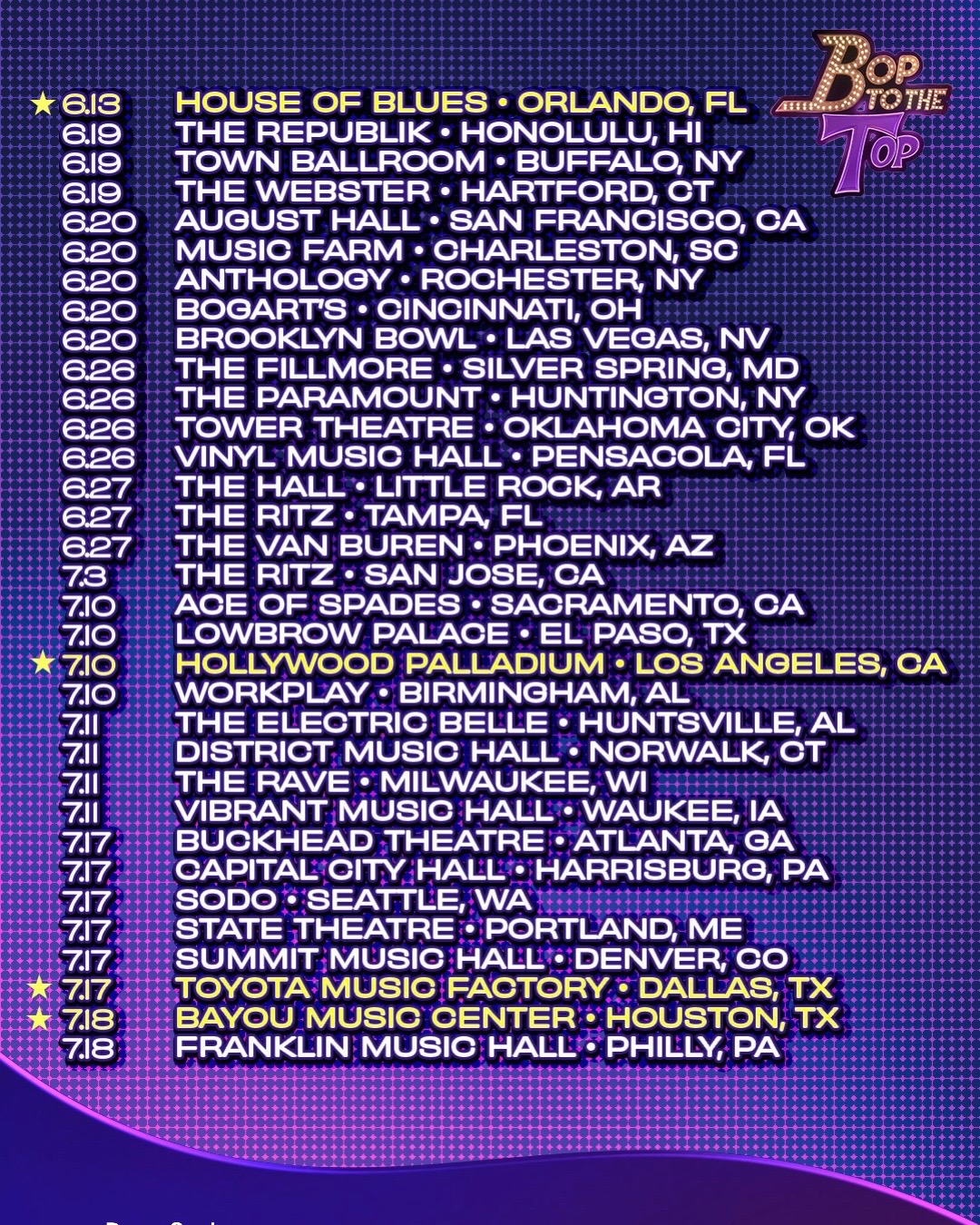 @Bop to the Top Tour