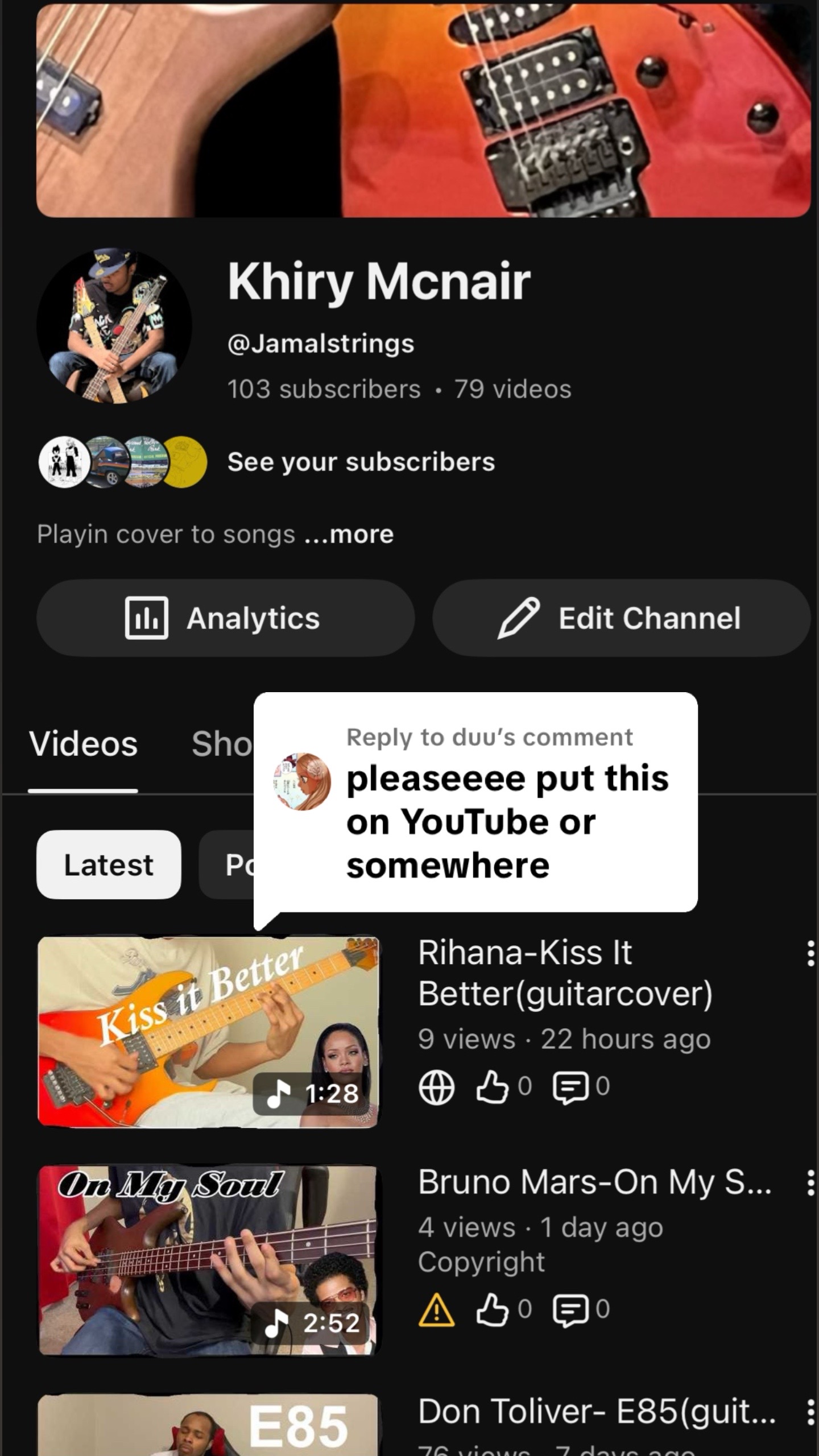 @Jamal stringz