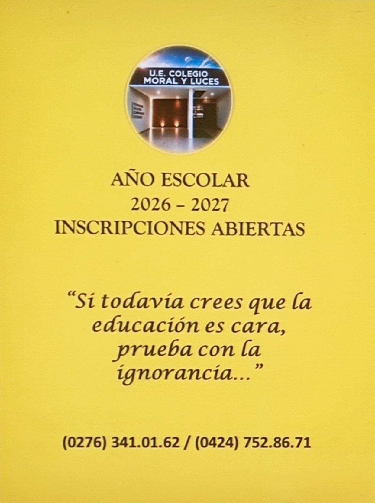@U.E MORAL Y LUCES