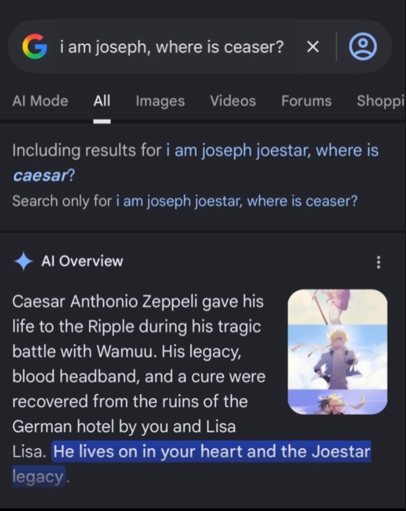 @That&rsquo;s a JoJo reference 🥹