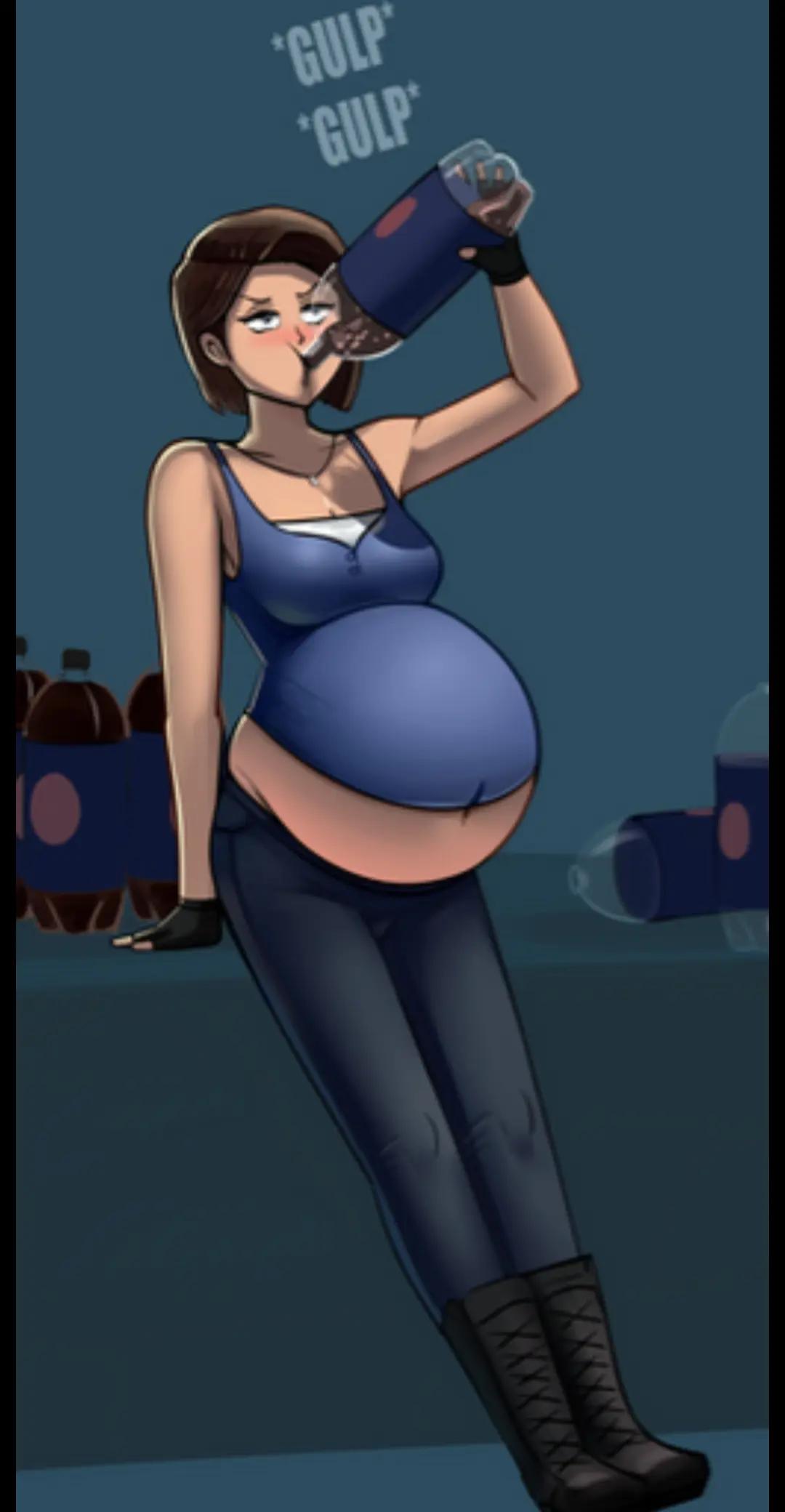 @Girl belly stuffed