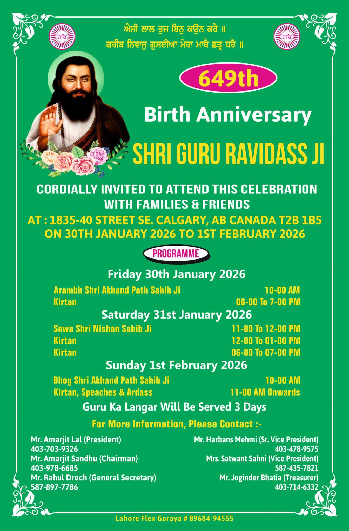 @Guru Ravidas Calgary Sangat