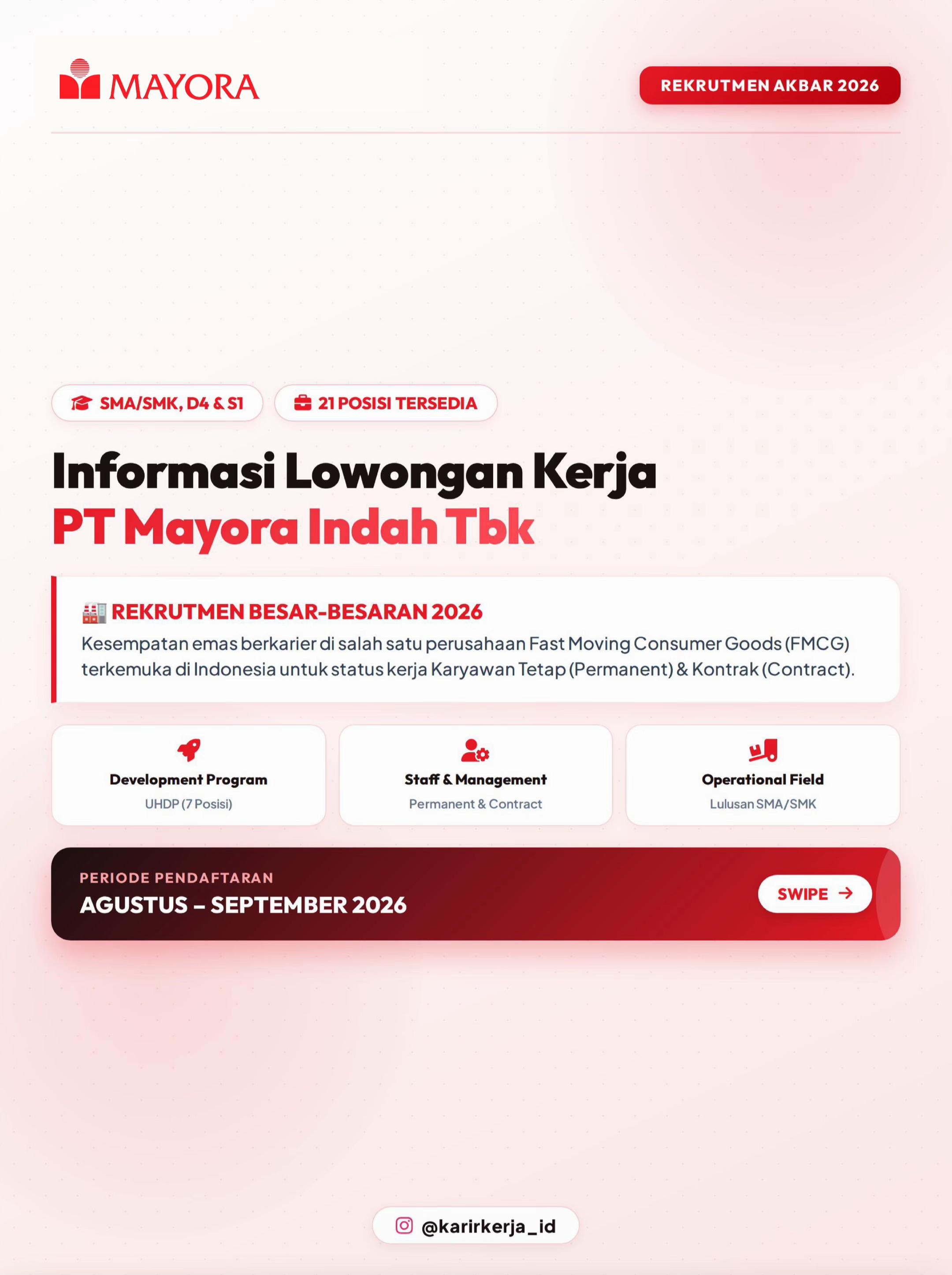 @LOWONGAN KERJA INDONESIA