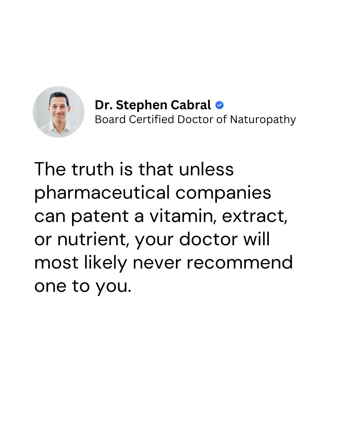 @Dr. Stephen Cabral