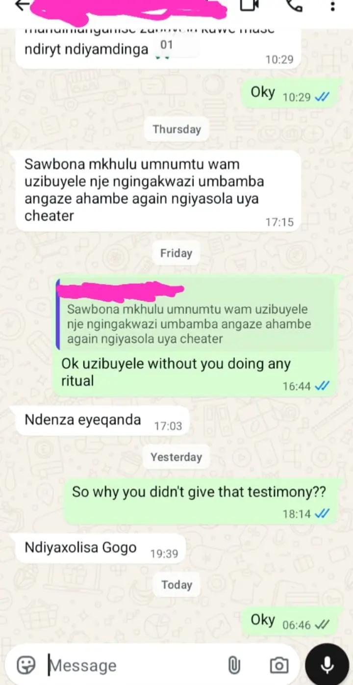 @Gogo mamoyo mazololo.