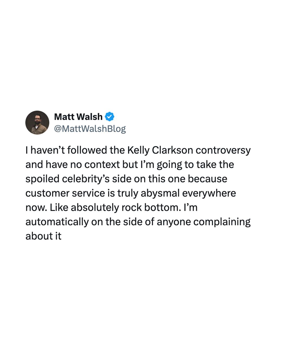 @Matt Walsh