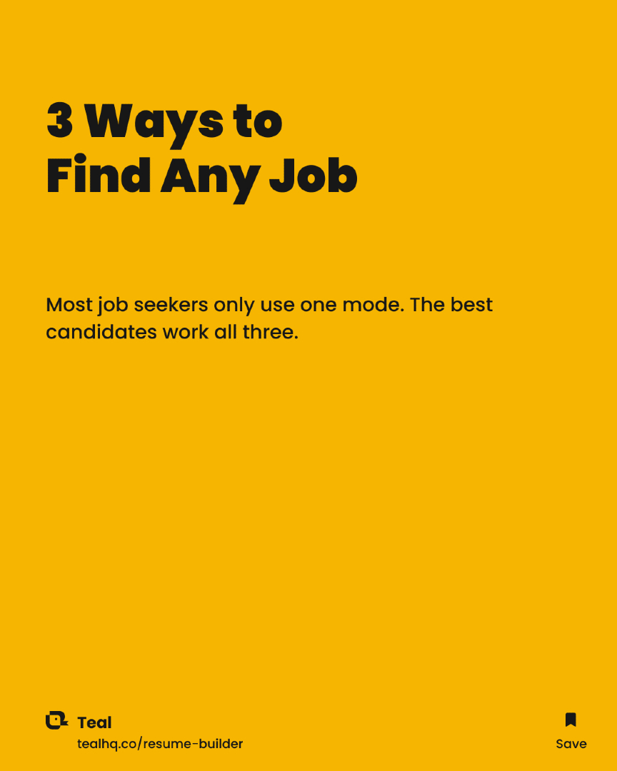 @Teal | Job Search Tips