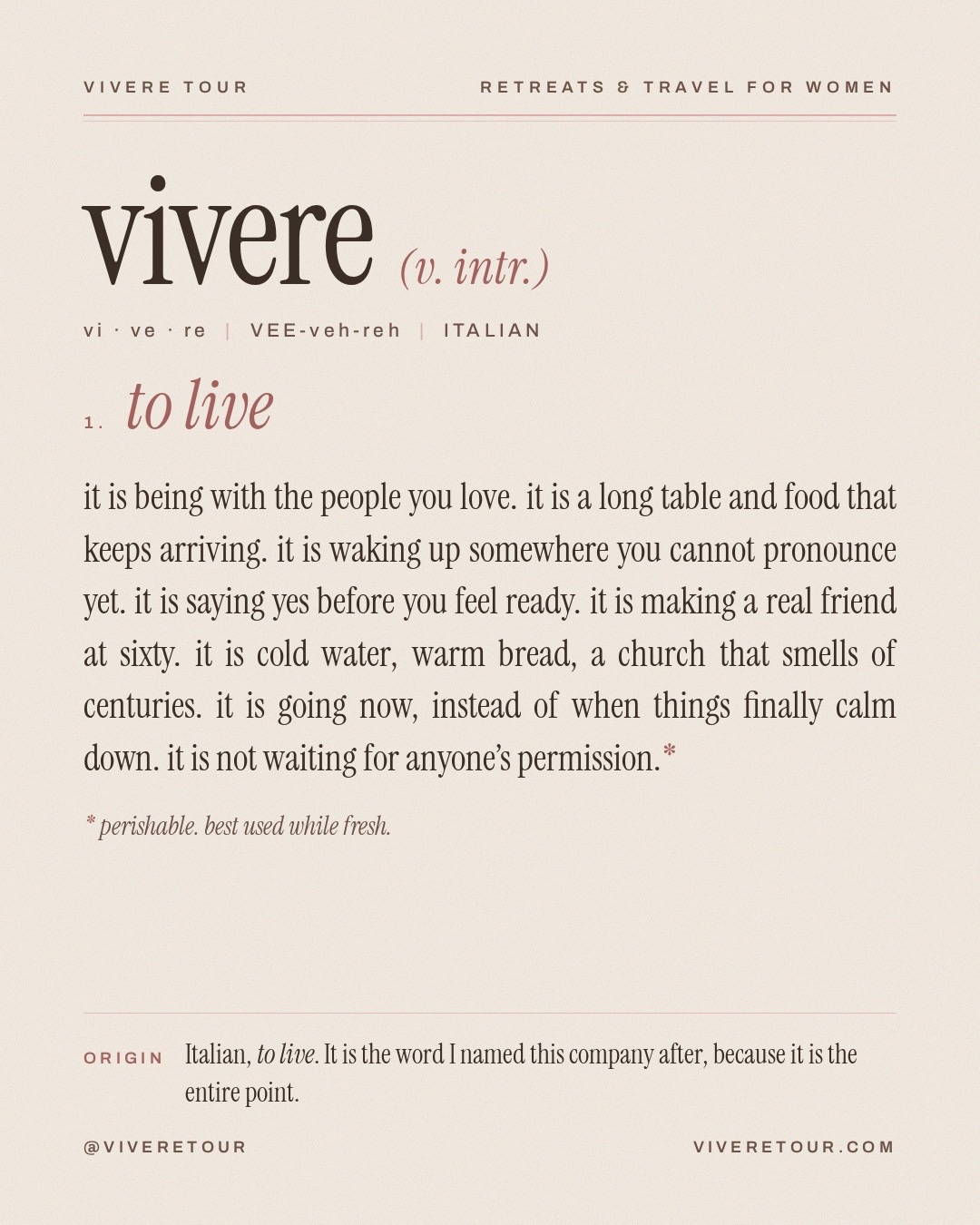 @Vivere Tour Women-Only Travel