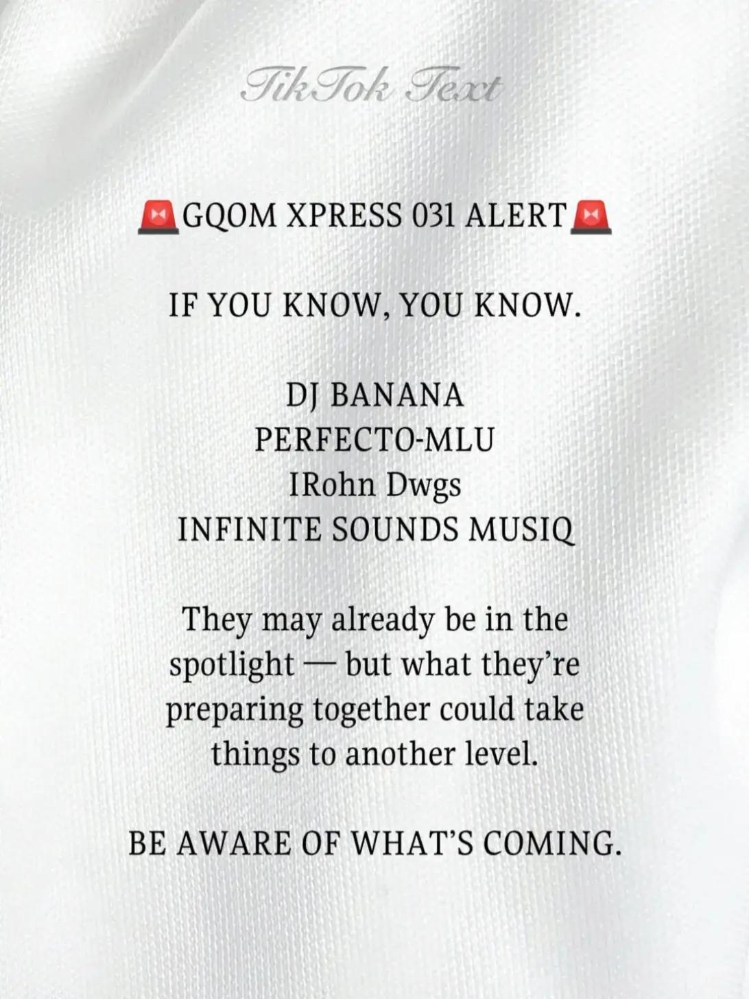@GQOM XPress𝟘𝟛𝟙