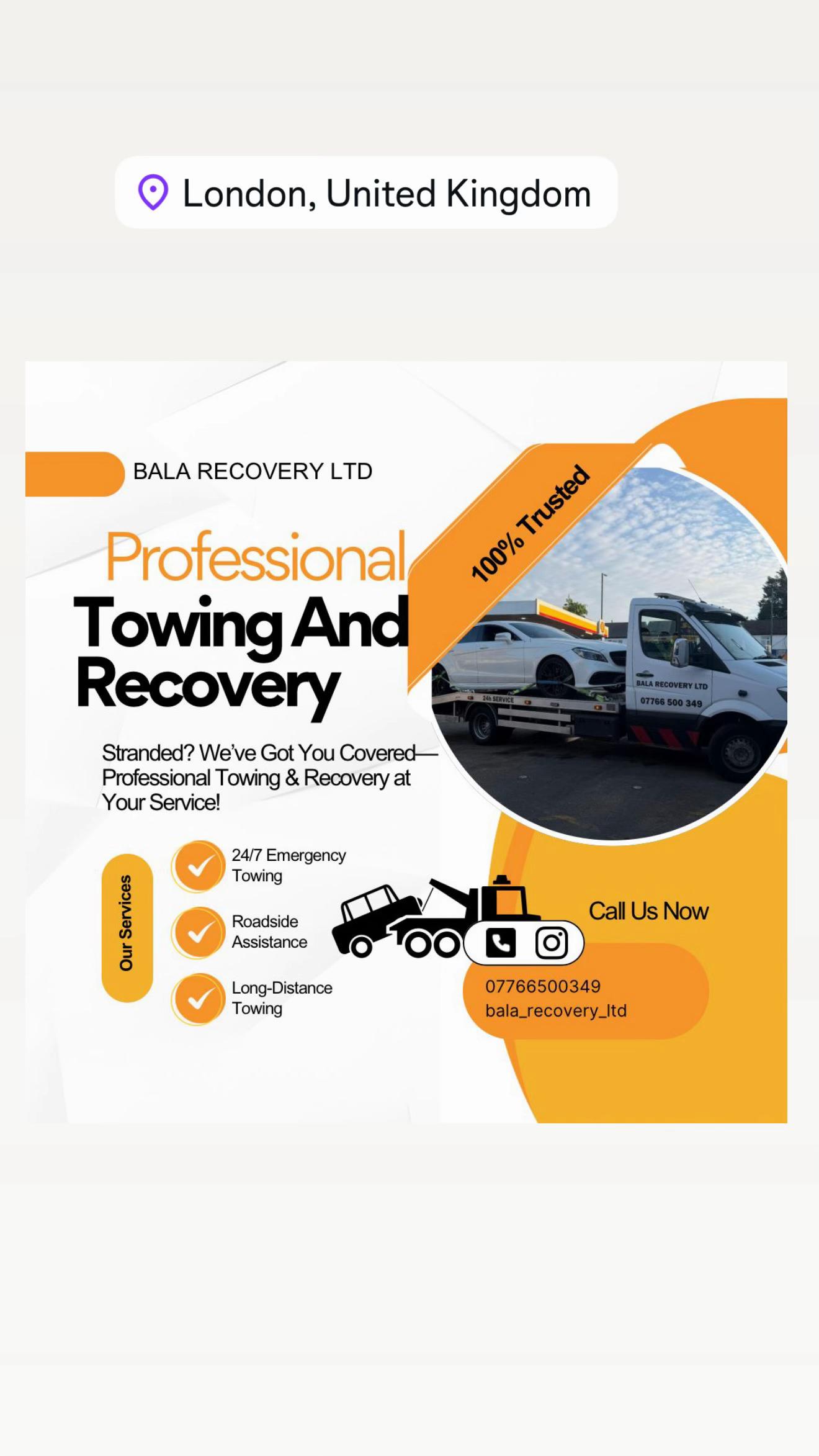 @Bala recovery north london✅