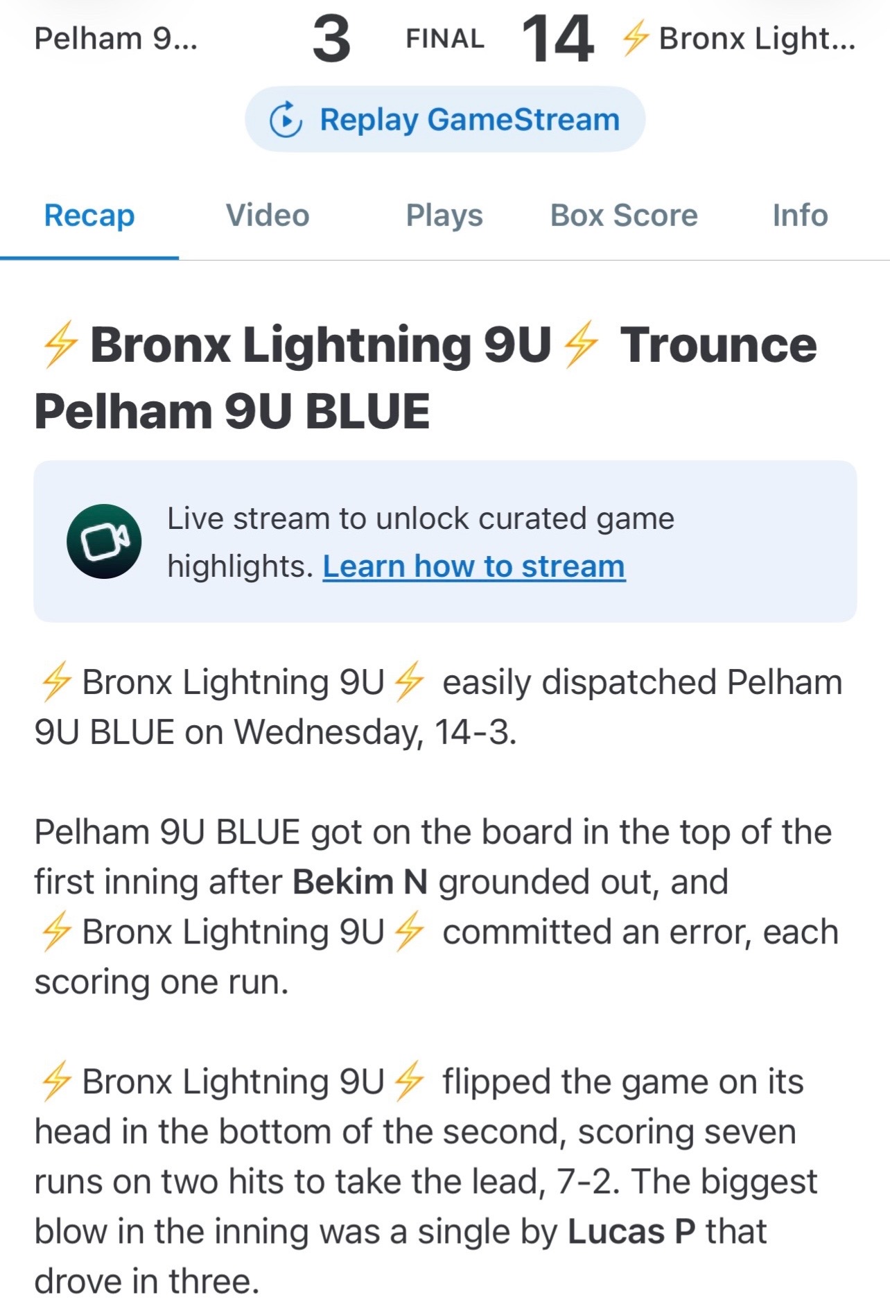 @⚡️ Bronx Lightning ⚡️
