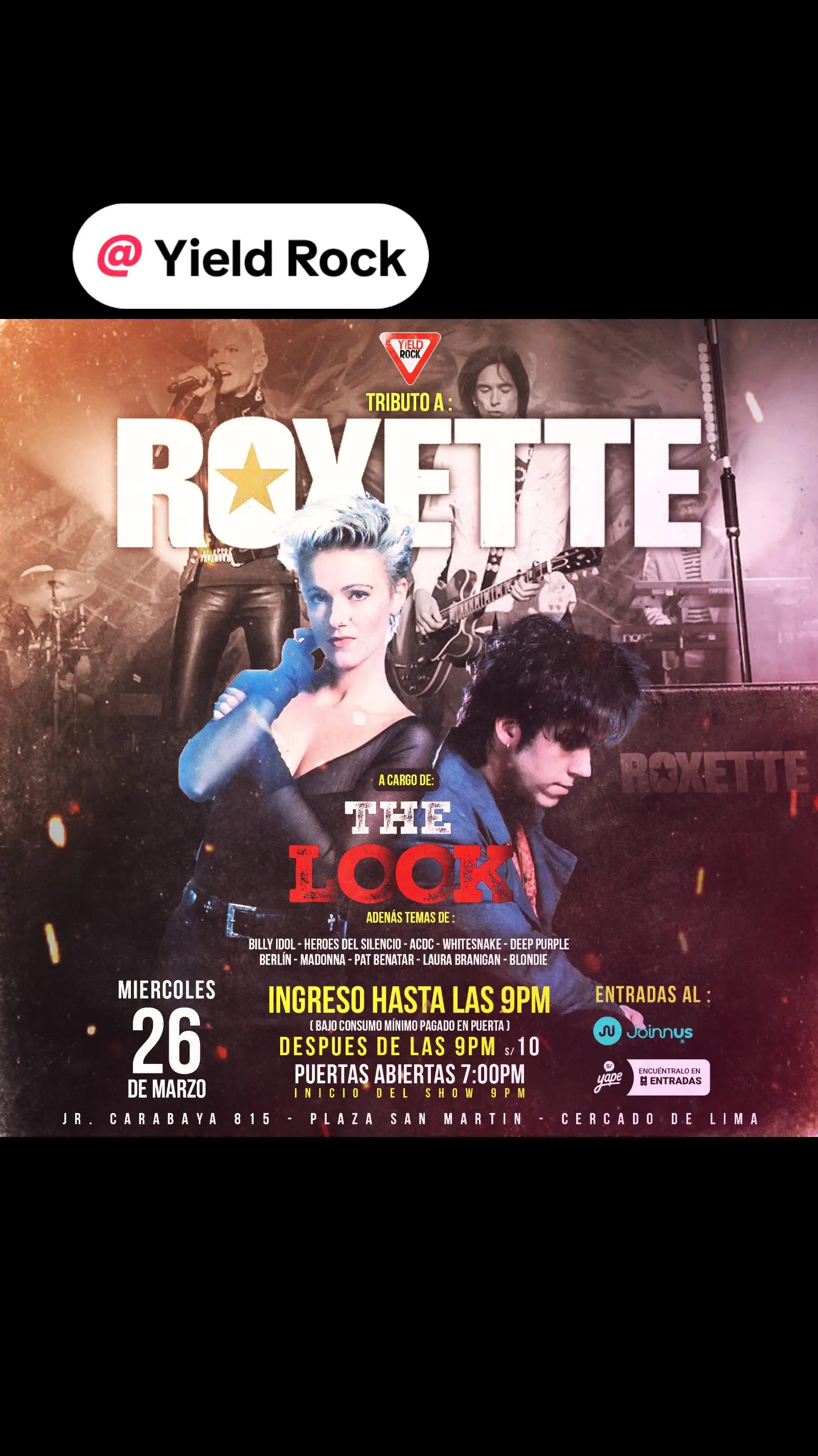 @the look Perú tributo Roxette