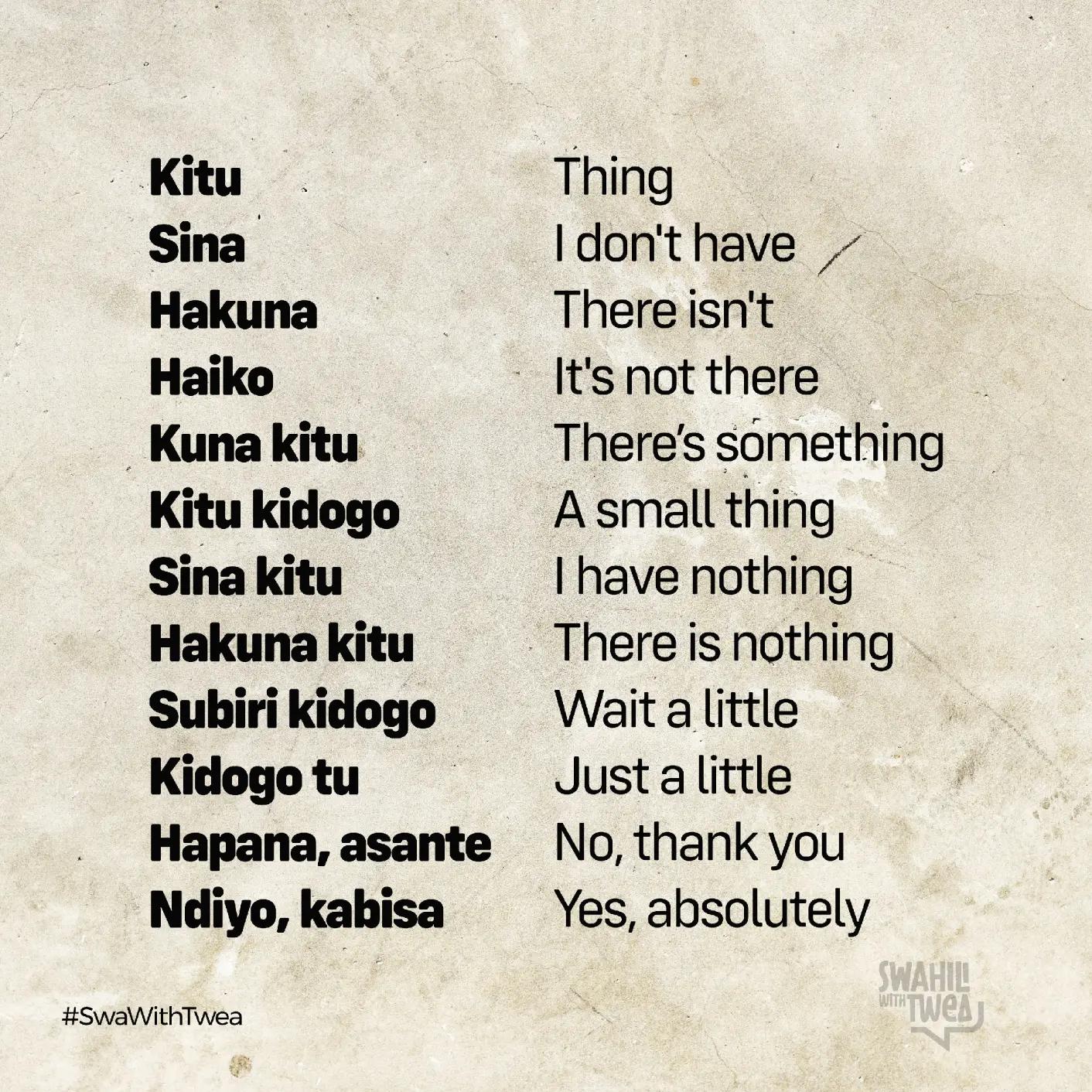 @Swahili With Twea