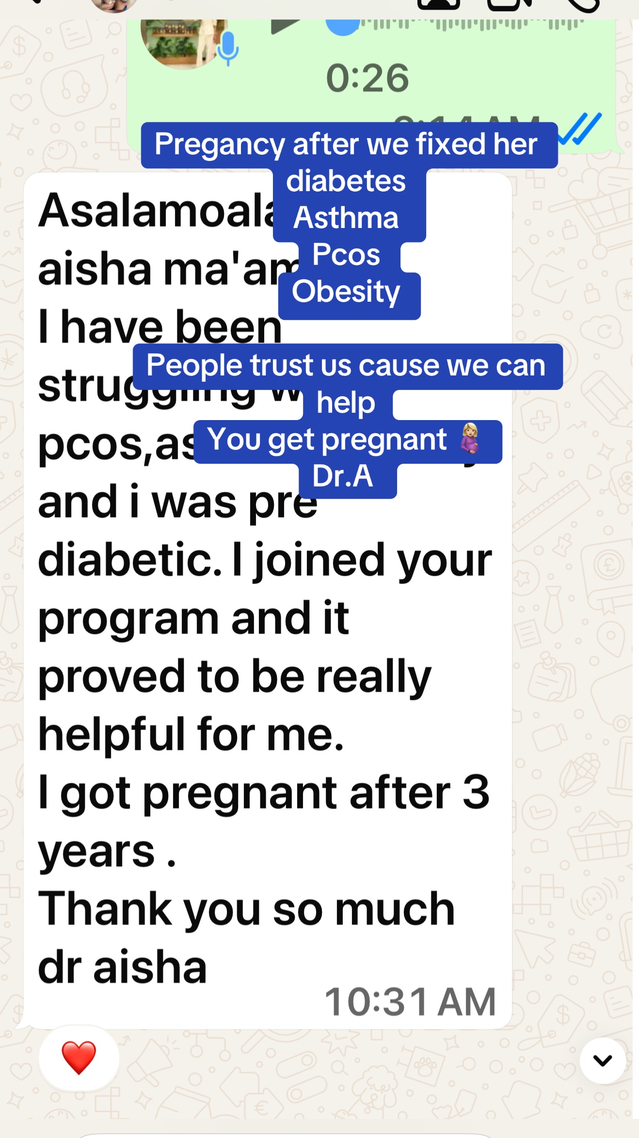 @Dr Aisha Lakhwani fertility